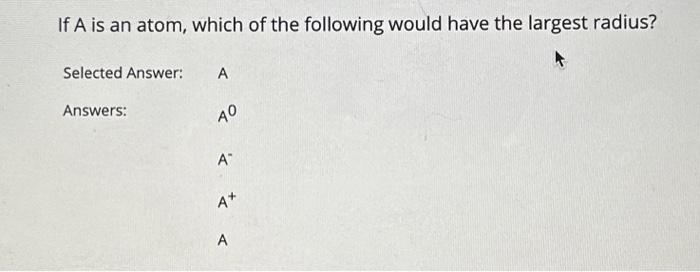 which of the following best reflects the radius of an atom