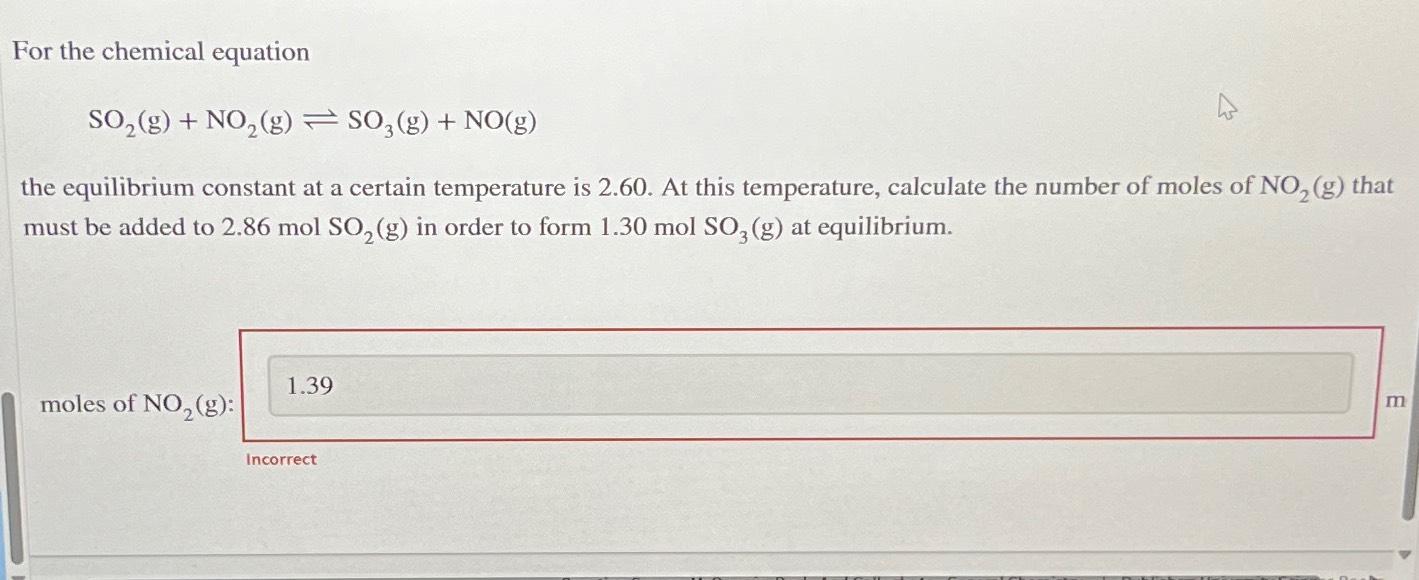 Solved Solve The Following Chemistry Problem | Chegg.com