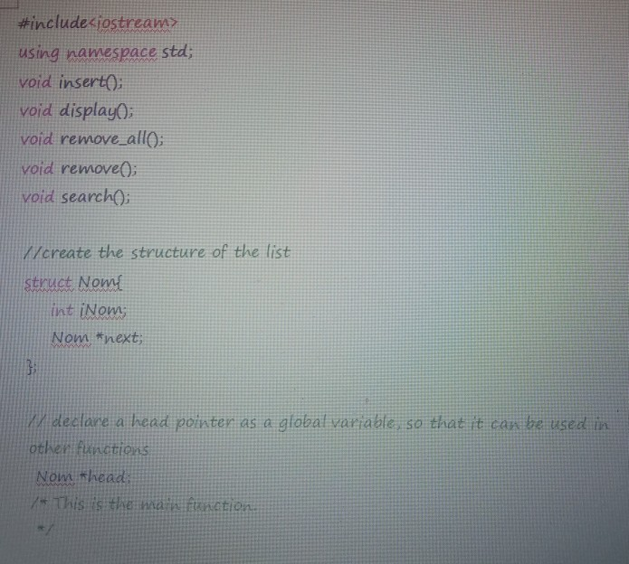 Solved 1. Please modify the linked list program provided to | Chegg.com