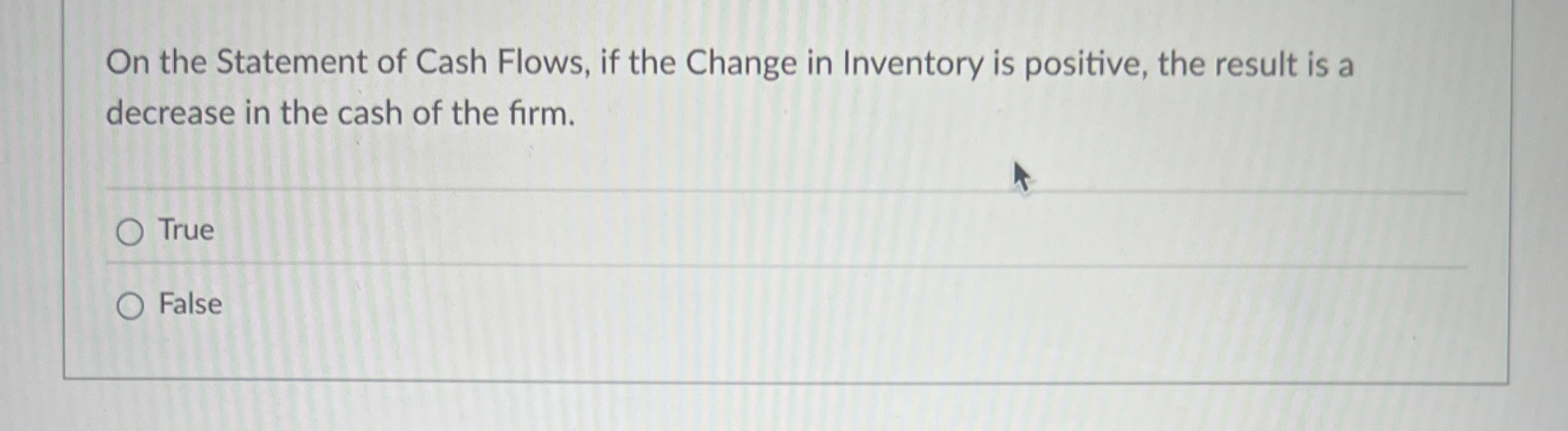 Solved On the Statement of Cash Flows, if the Change in | Chegg.com