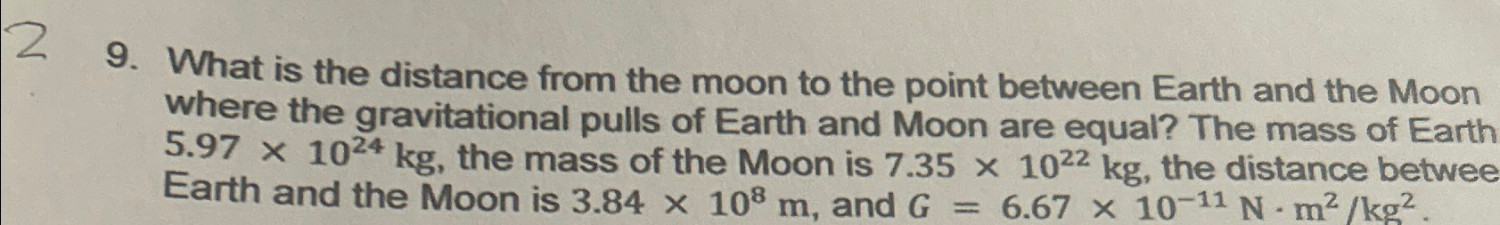 Solved What is the distance from the moon to the point | Chegg.com
