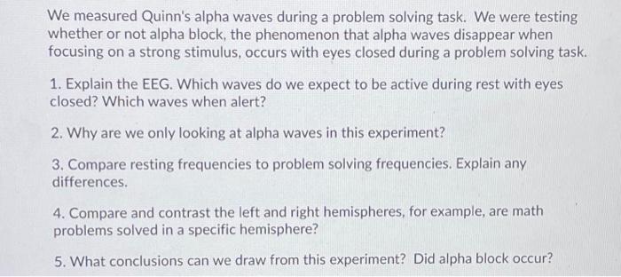 Solved Experiment 2: Alpha Block Channel Max-min left a (mv) | Chegg.com