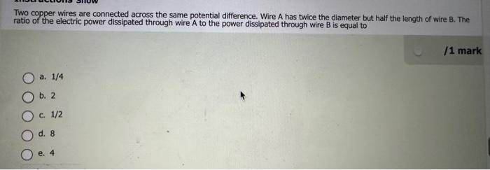 Solved Two Copper Wires Are Connected Across The Same | Chegg.com