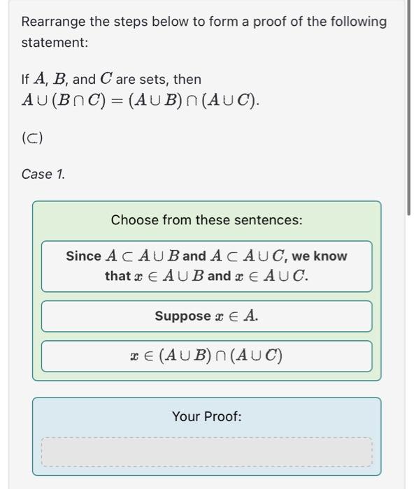 Solved please help put the steps given in order to complete | Chegg.com