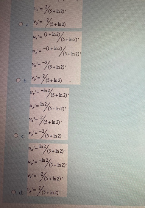 Solved The Following System Of Equations Defines U U X Y Chegg Com