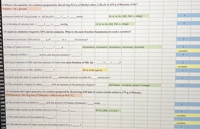 Solved 9.What is the molality of a solution prepared by | Chegg.com