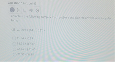 Solved Question 14 (1 ﻿point)??????Complete the following | Chegg.com