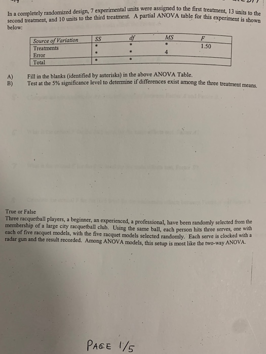 Solved USE THE FOLLOWING ANOVA TABLE TO ANSWER QUESTIONS 3 | Chegg.com