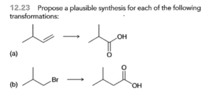 Solved 12.23 Propose a plausible synthesis for each of the | Chegg.com