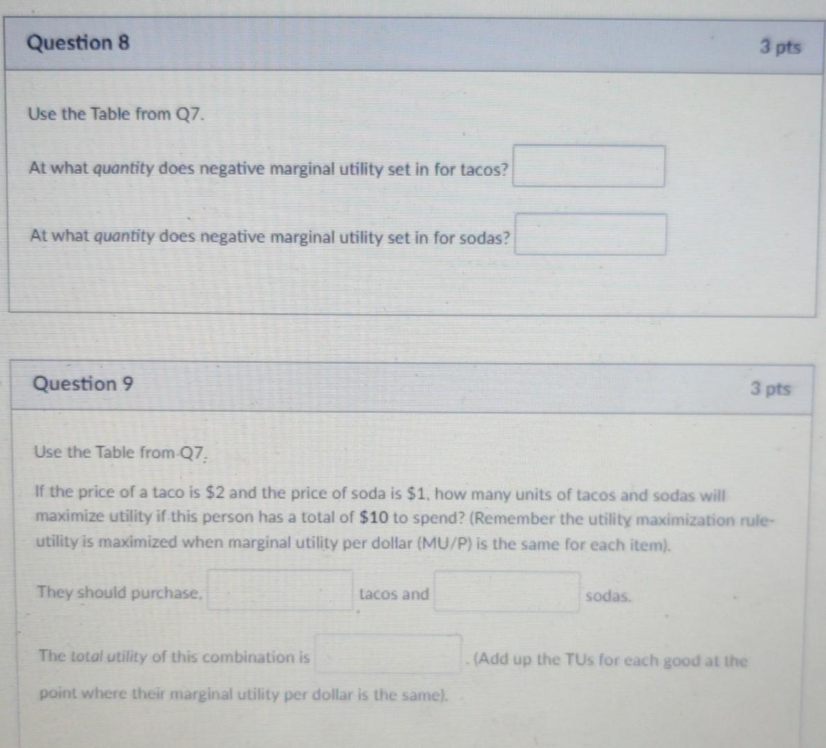 Solved Complete The Table Below. Then Use To The Table To | Chegg.com