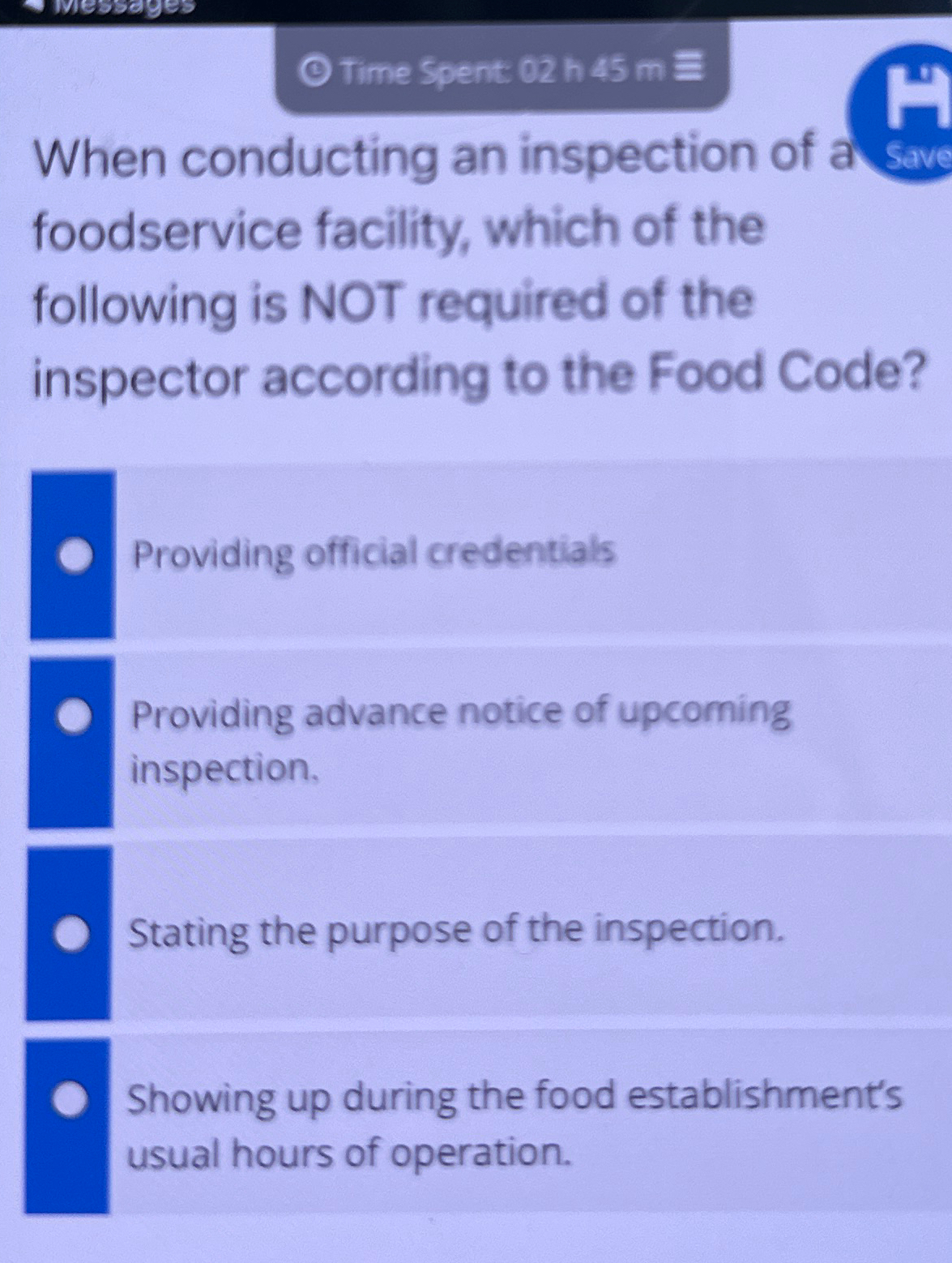 Solved (9) ﻿Time Spent: 02h45mWhen conducting an inspection | Chegg.com