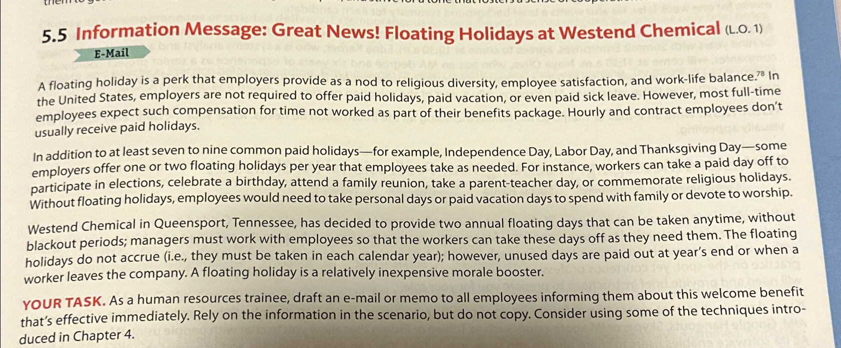 Solved 5.5 ﻿Information Message: Great News! Floating | Chegg.com