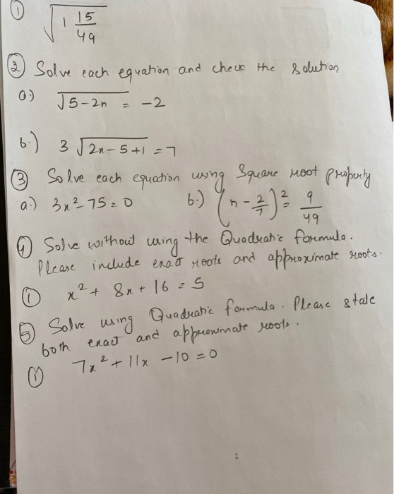 Solved 2 Solve each equation and check the solution 0.) | Chegg.com