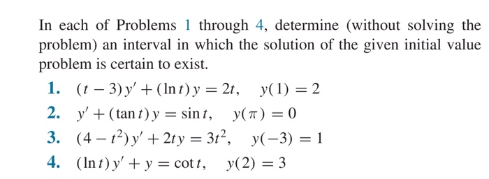 Solved In Each Of Problems 1 Through 4 Determine Without