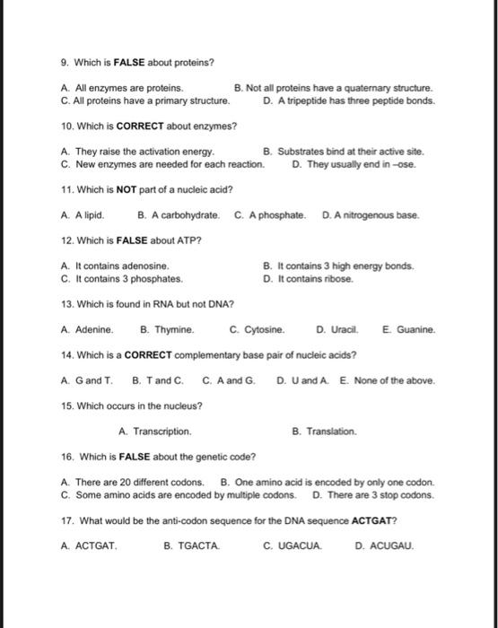 Solved Name October 7, 2013 125 % SCB-203 Lecture Quiz 2A 1. | Chegg.com