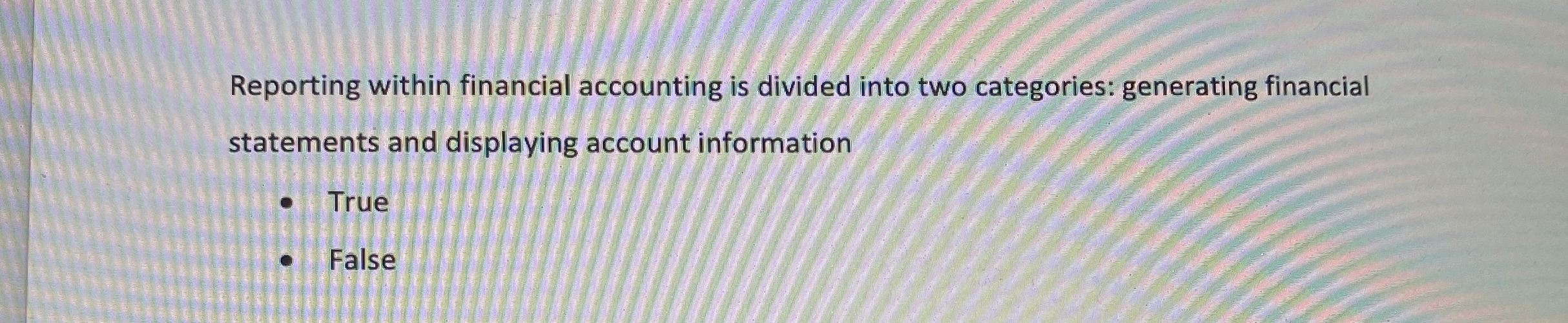 [Solved] Reporting within financial accounting is divided i