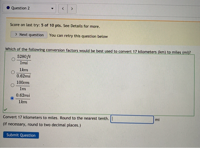 Question 2 Score On Last Try 5 Of 10 Pts See Chegg Com