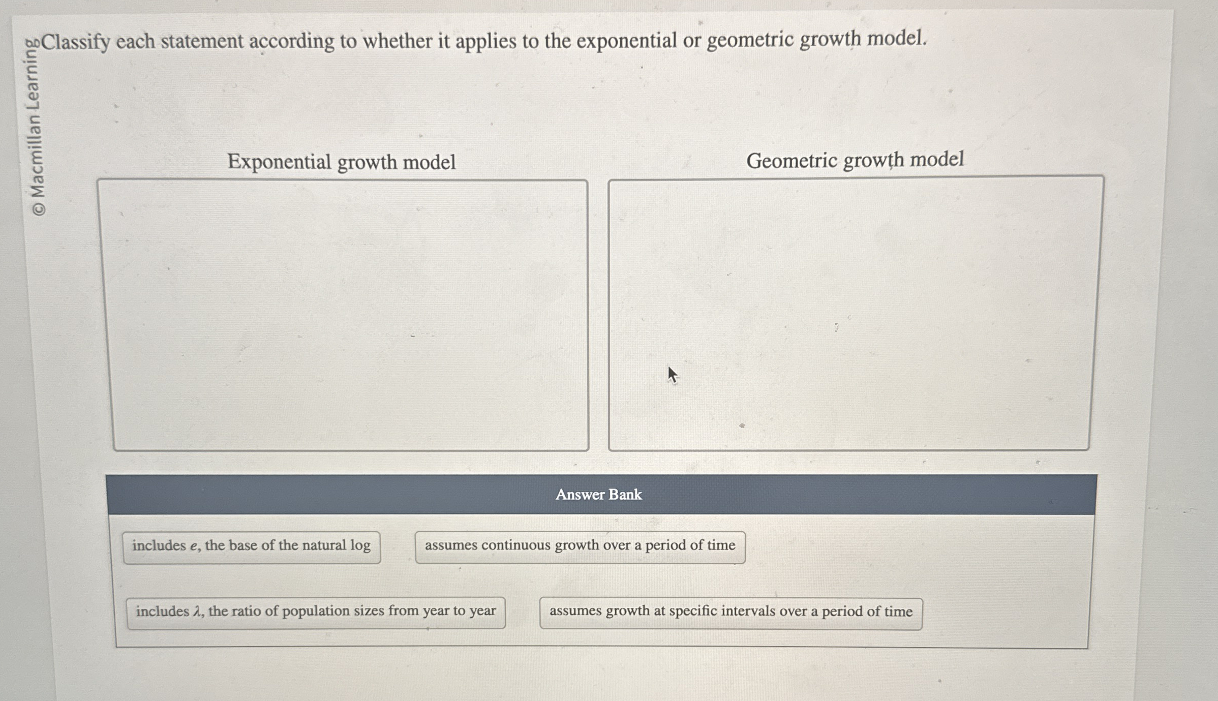 Solved ?∞ ﻿Classify each statement according to whether it | Chegg.com