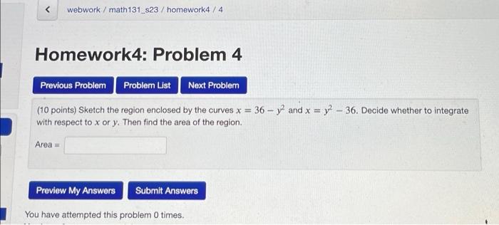 Solved Webwork/ Math 131_s23/ Homework4 / 4 Homework4: | Chegg.com