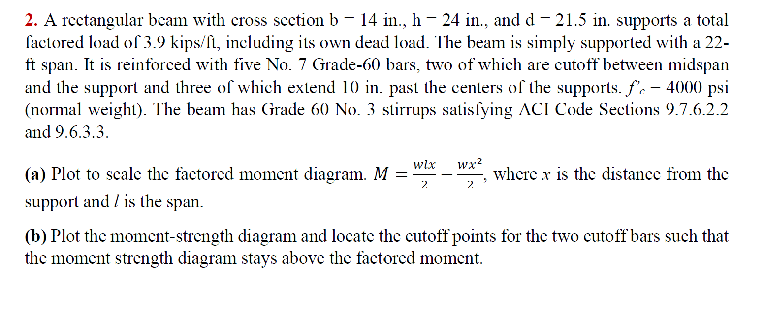 Solved A rectangular beam with cross section | Chegg.com