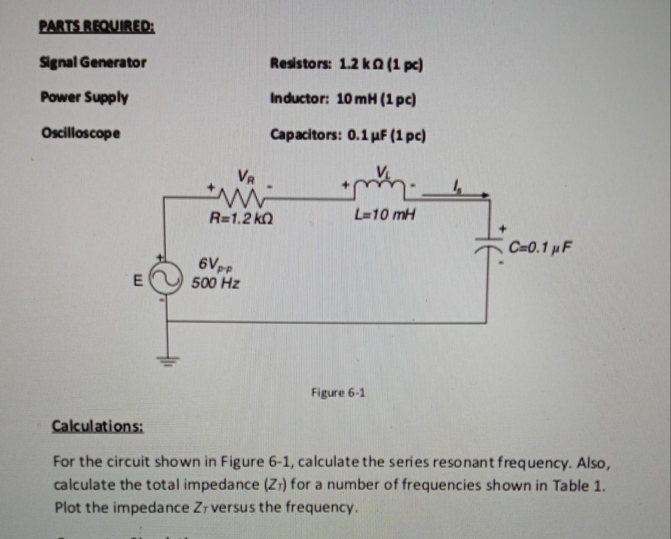 Solved Mgnal Generator Resistors 1.2kΩ(1pc) Rower Supply