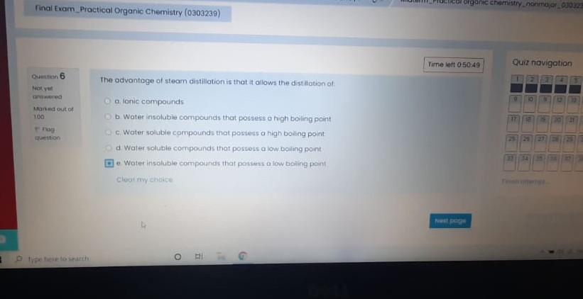 Solved Rinal Exam_Practical Organic Chemistry (0303239) cor | Chegg.com