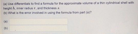 Solved (a) Use differentials to find a formula for the | Chegg.com