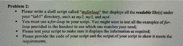 Solved Problem 1: Please write a shell seript called | Chegg.com