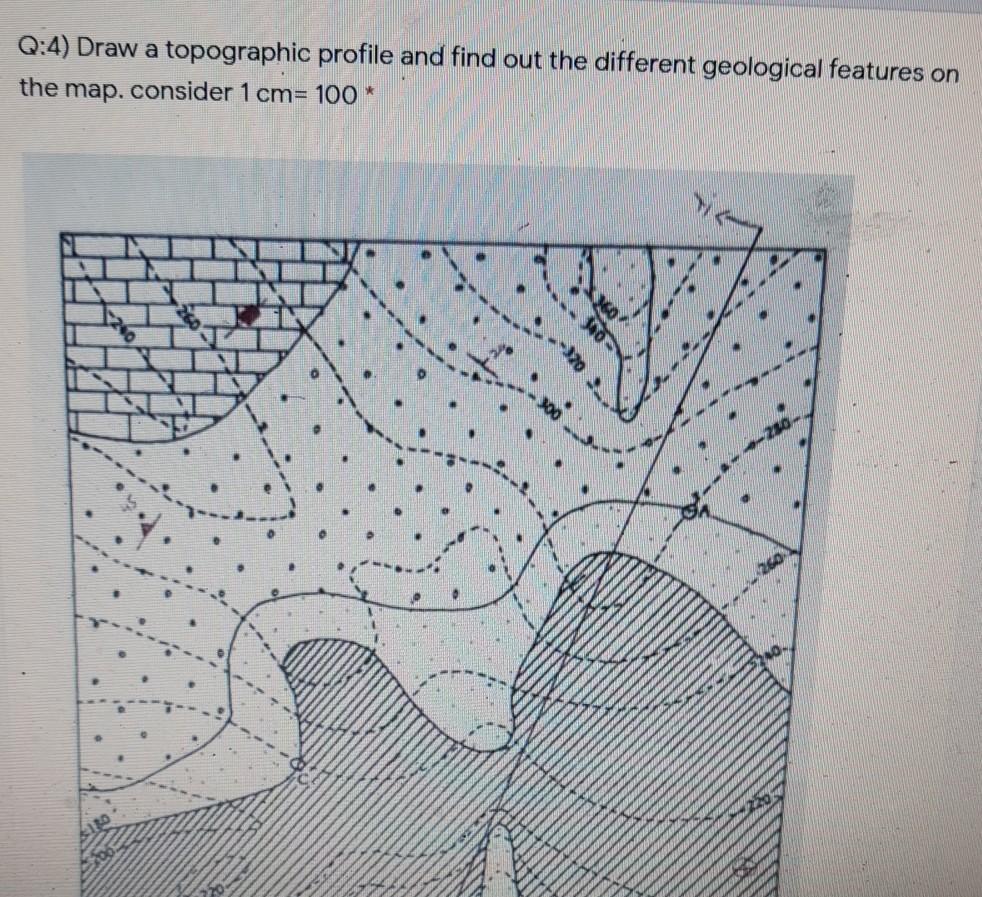 Solved Q:4) Draw A Topographic Profile And Find Out The | Chegg.com