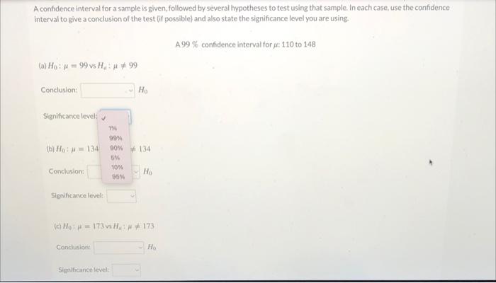 Solved A confidence interval for a sample is given, followed | Chegg.com