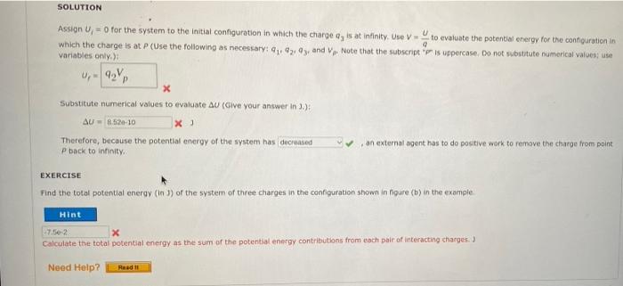 Solved The Electric Potential Due to Two Point Charges As | Chegg.com