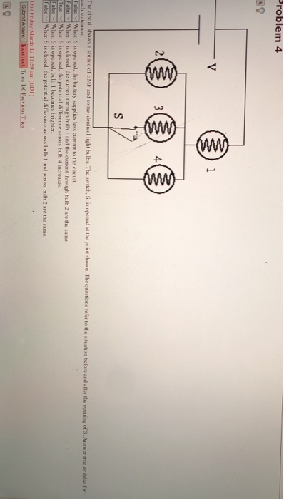 Solved Problem 4 The circuit shows a source of EMF and some | Chegg.com