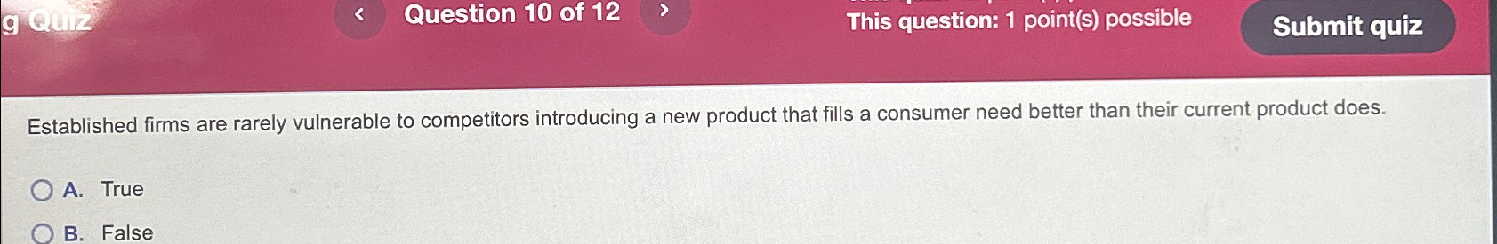 Solved Question 10 ﻿of 12This question: 1 ﻿point(s) | Chegg.com