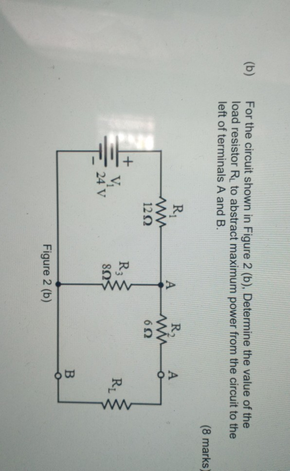Solved (b) For the circuit shown in Figure 2 (b), Determine | Chegg.com