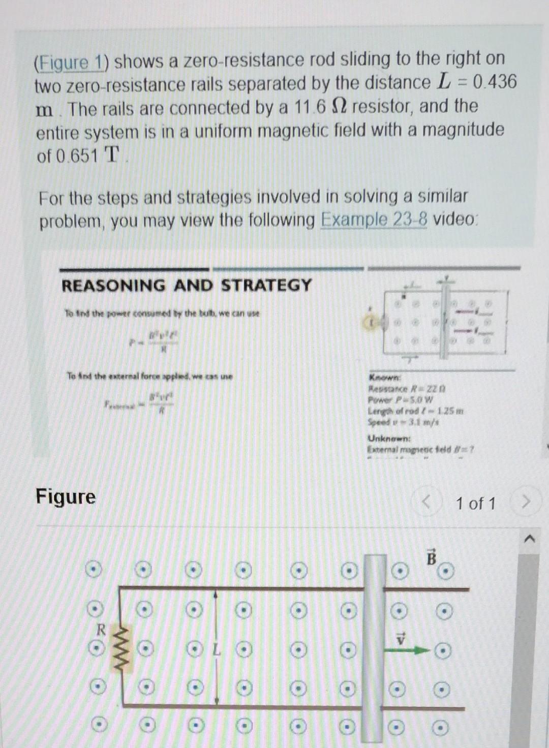 Solved (Figure 1) shows a zeroresistance rod sliding to the