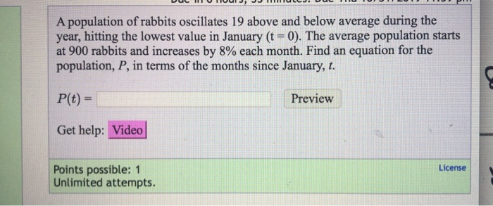 Solved DUL UTIUUIJ JEREMY A Population Of Rabbits Oscillates | Chegg.com