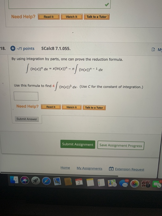 Solved Need Help? Read It Watch It Talk to a Tutor 18. + -/1 | Chegg.com