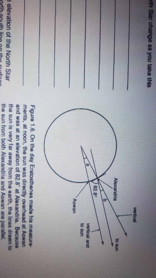 Solved ments, at noon, the sun was din and was at an | Chegg.com