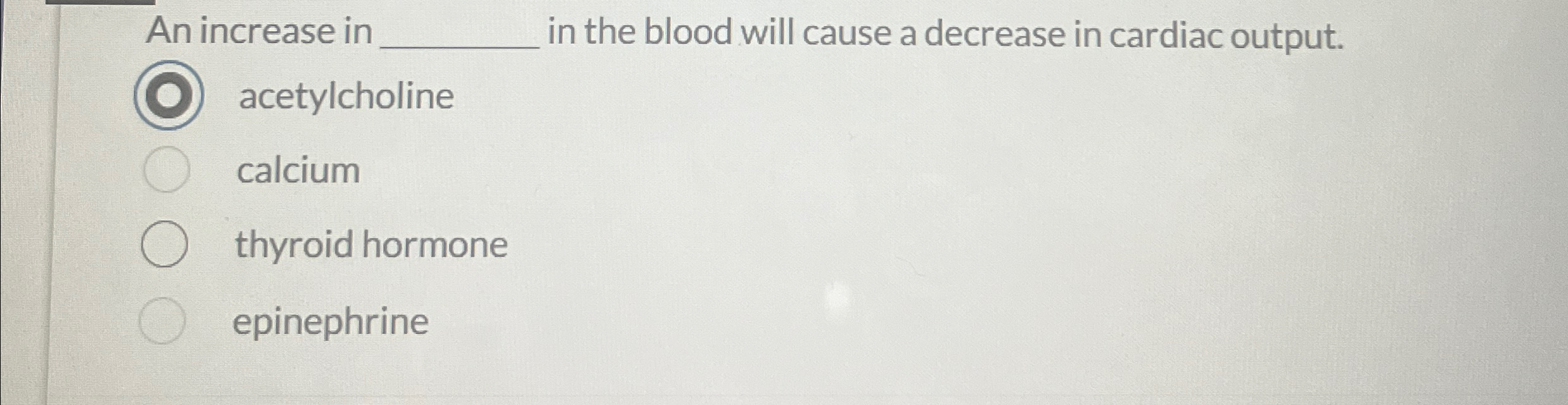 Solved An increase in q, ﻿in the blood will cause a decrease | Chegg.com