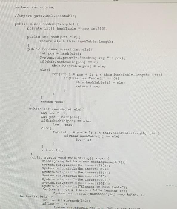 Solved DATA STRUCTURES [Practical 8: Hash Tables Name: ID: | Chegg.com