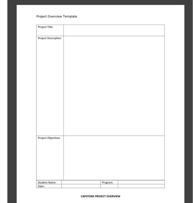 Featured image of post Capstone Template : It should be in the form of a systems application or an enterprise resource plan (cmo 53 s.