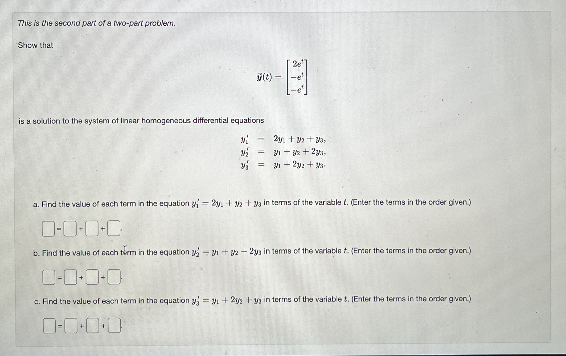 Solved This is the second part of a two-part problem.Show | Chegg.com