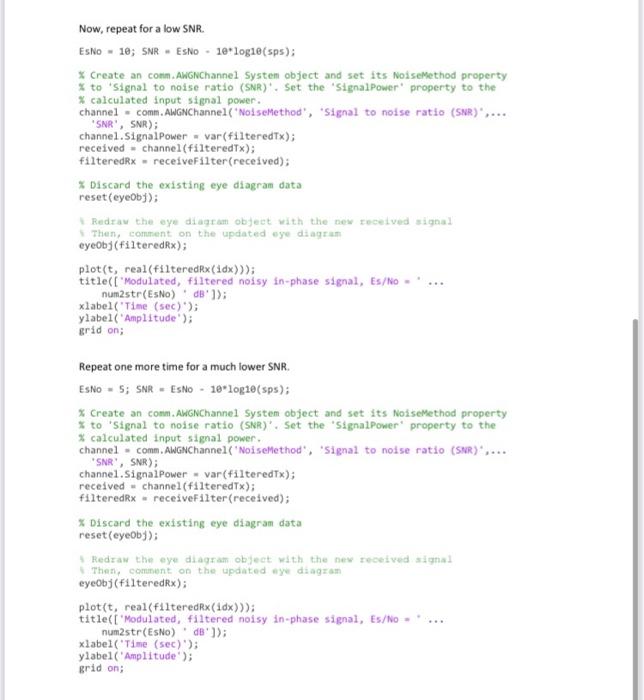 Solved Eye Diagram In this MATLAB experiment, we use MATLAB | Chegg.com