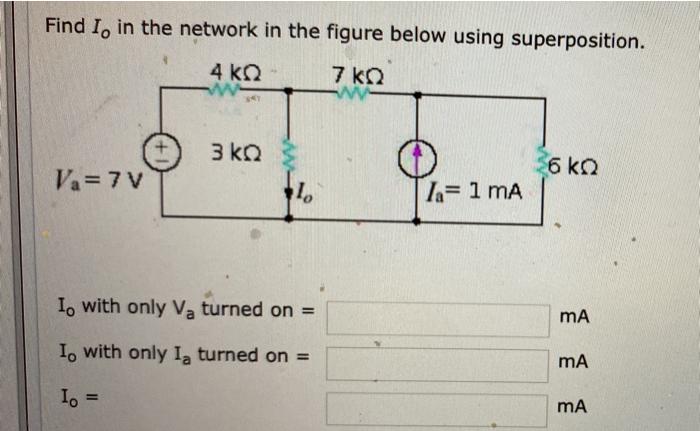 Solved Find I, in the network in the figure below using | Chegg.com