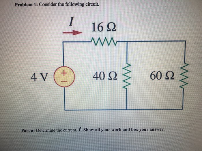 Solved Problem 1: Consider the following circuit. 1 162 40 + | Chegg.com