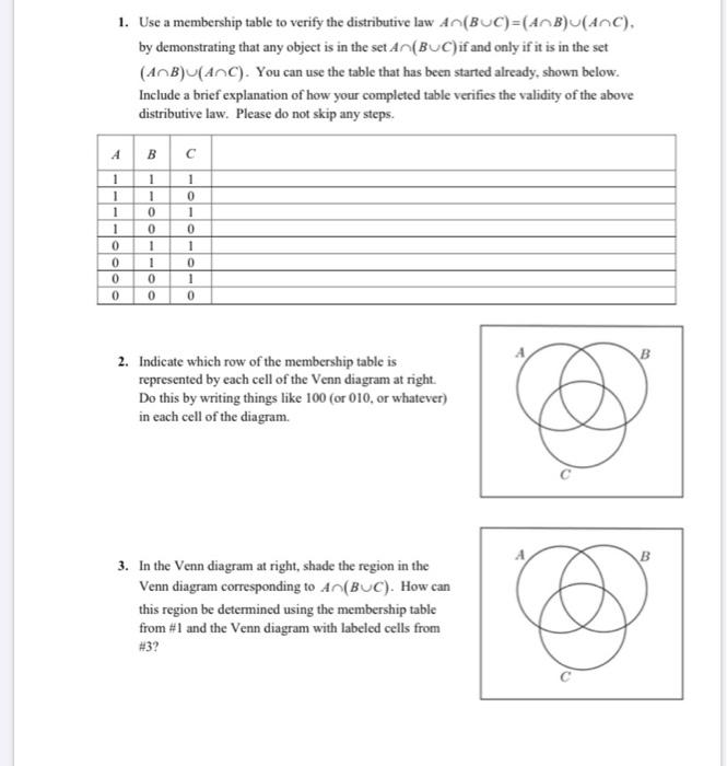 Solved B 2. Indicate which row of the membership table is | Chegg.com