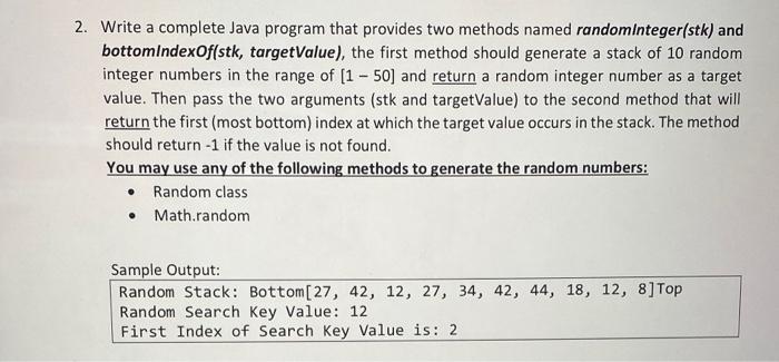 Solved Write a complete Java program that provides two | Chegg.com