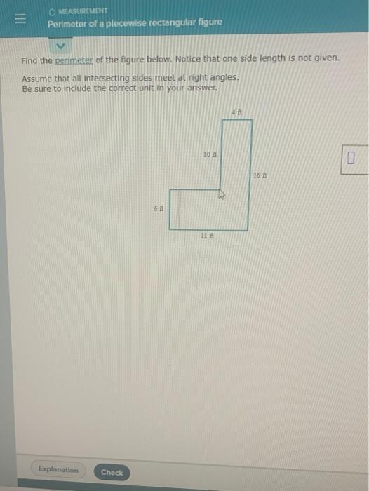 Solved E O MEASUREMENT Perimeter of a piecewise rectangular | Chegg.com