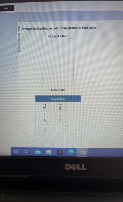 Solved Arrange the fractions in order from greatest to least | Chegg.com