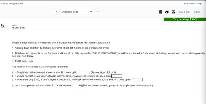 Solved Online Assignment 5 Instructions I help